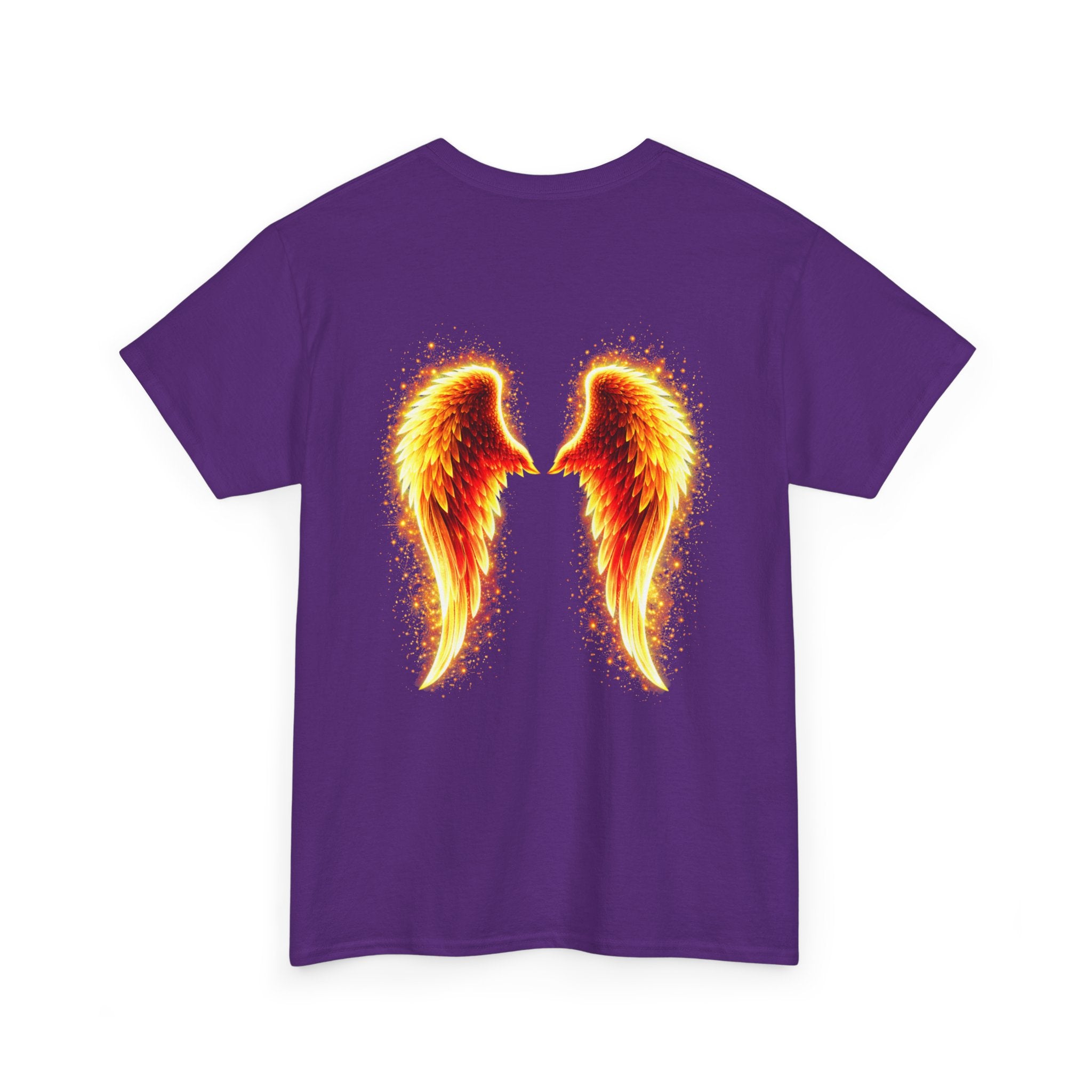 ADHD Awareness Fiery Aura Angel Wings T-Shirt — "Strength You Can't See" Inspirational Tee