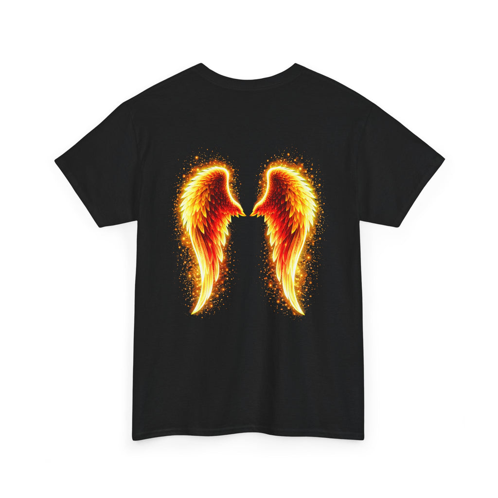 ADHD Awareness Fiery Aura Angel Wings T-Shirt — "Strength You Can't See" Inspirational Tee