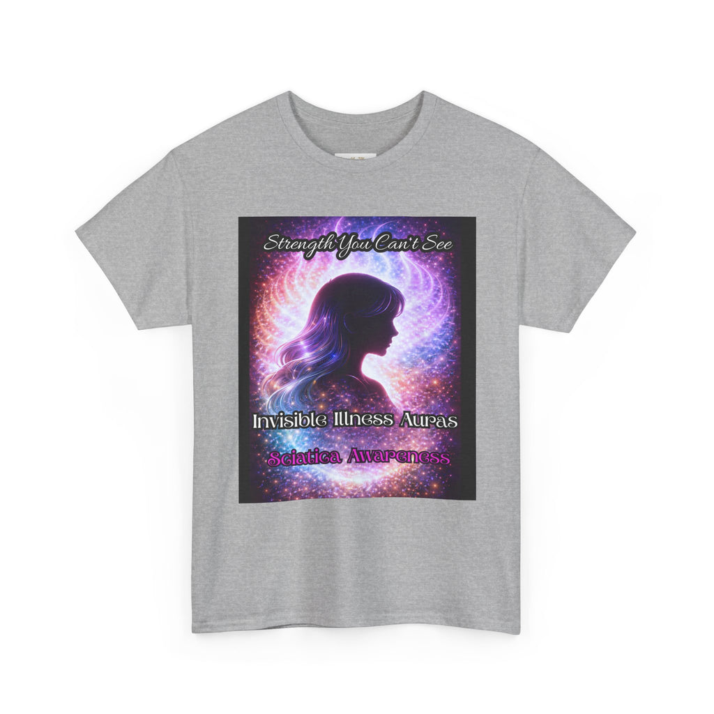 Sciatica Pain auras awareness Angel Wings Awareness Tee — Invisible Illness & Invisible Illness Awareness Shirt