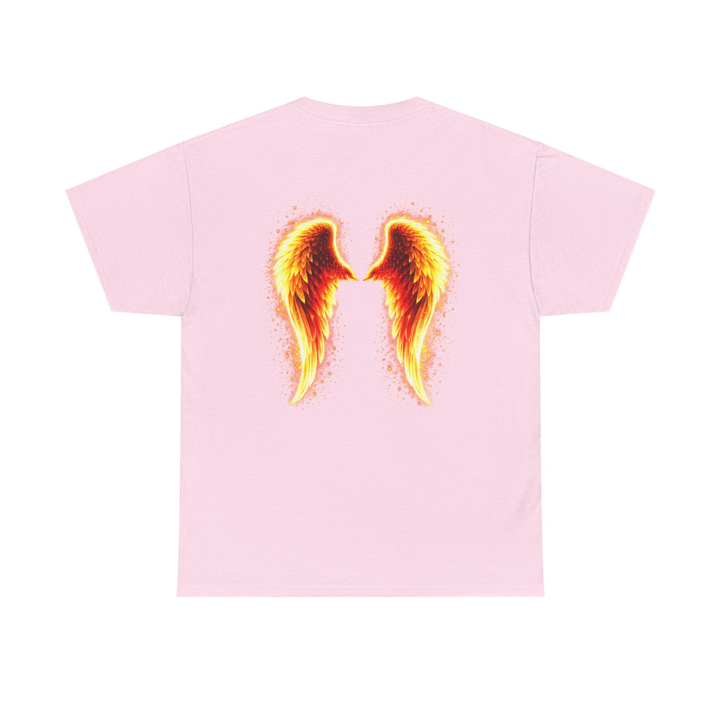 ADHD Awareness Fiery Aura Angel Wings T-Shirt — "Strength You Can't See" Inspirational Tee
