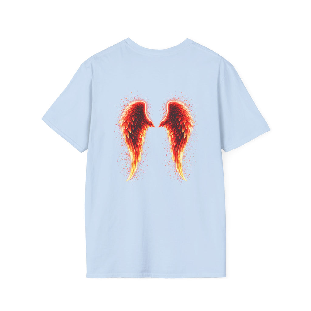 OCD awareness Invisible Illness auras Awareness T-Shirt — Strength You Can't See (Red Aura Angel Wings)