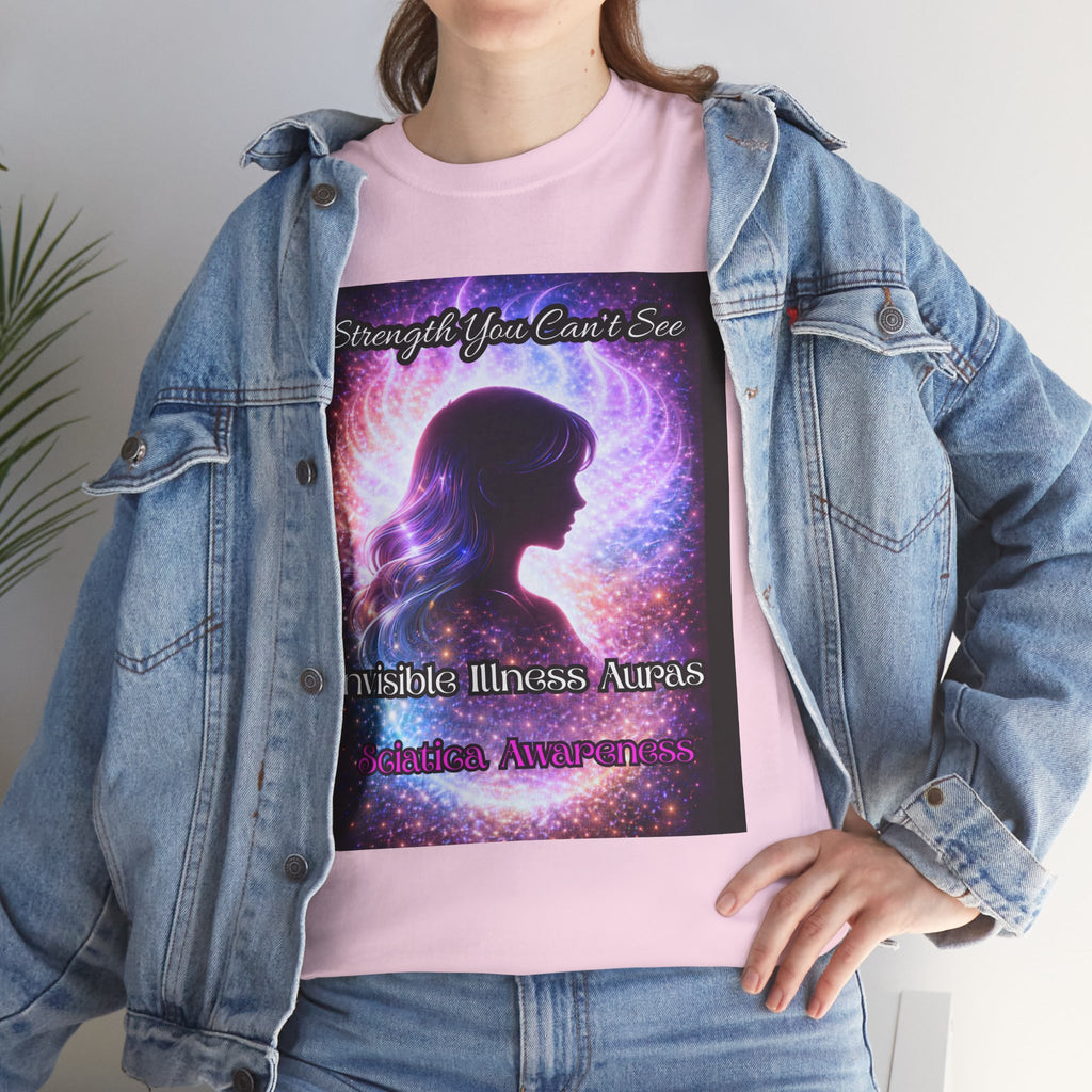 Sciatica Pain auras awareness Angel Wings Awareness Tee — Invisible Illness & Invisible Illness Awareness Shirt