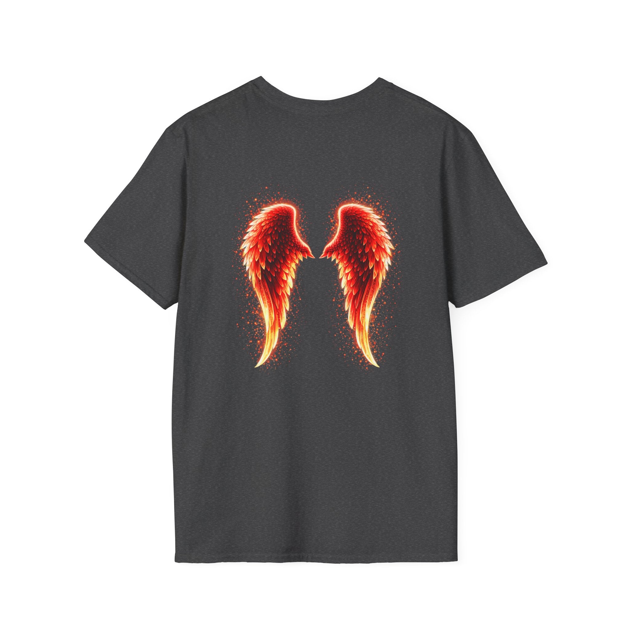 OCD awareness Invisible Illness auras Awareness T-Shirt — Strength You Can't See (Red Aura Angel Wings)