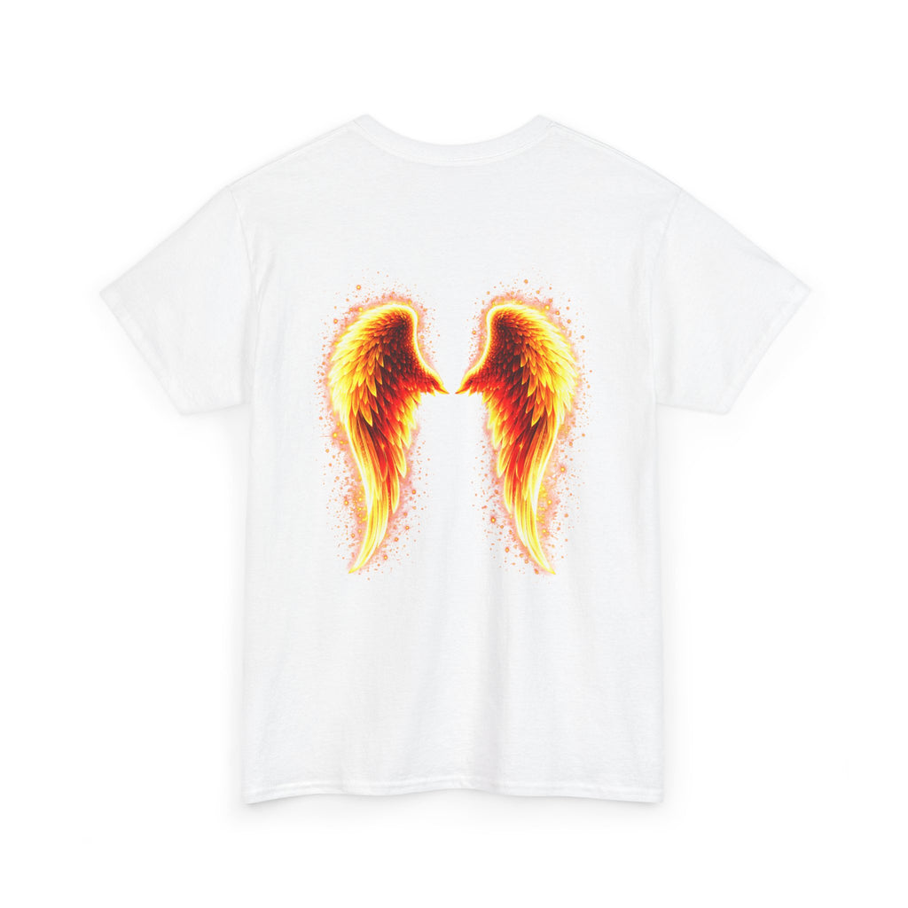 ADHD Awareness Fiery Aura Angel Wings T-Shirt — "Strength You Can't See" Inspirational Tee