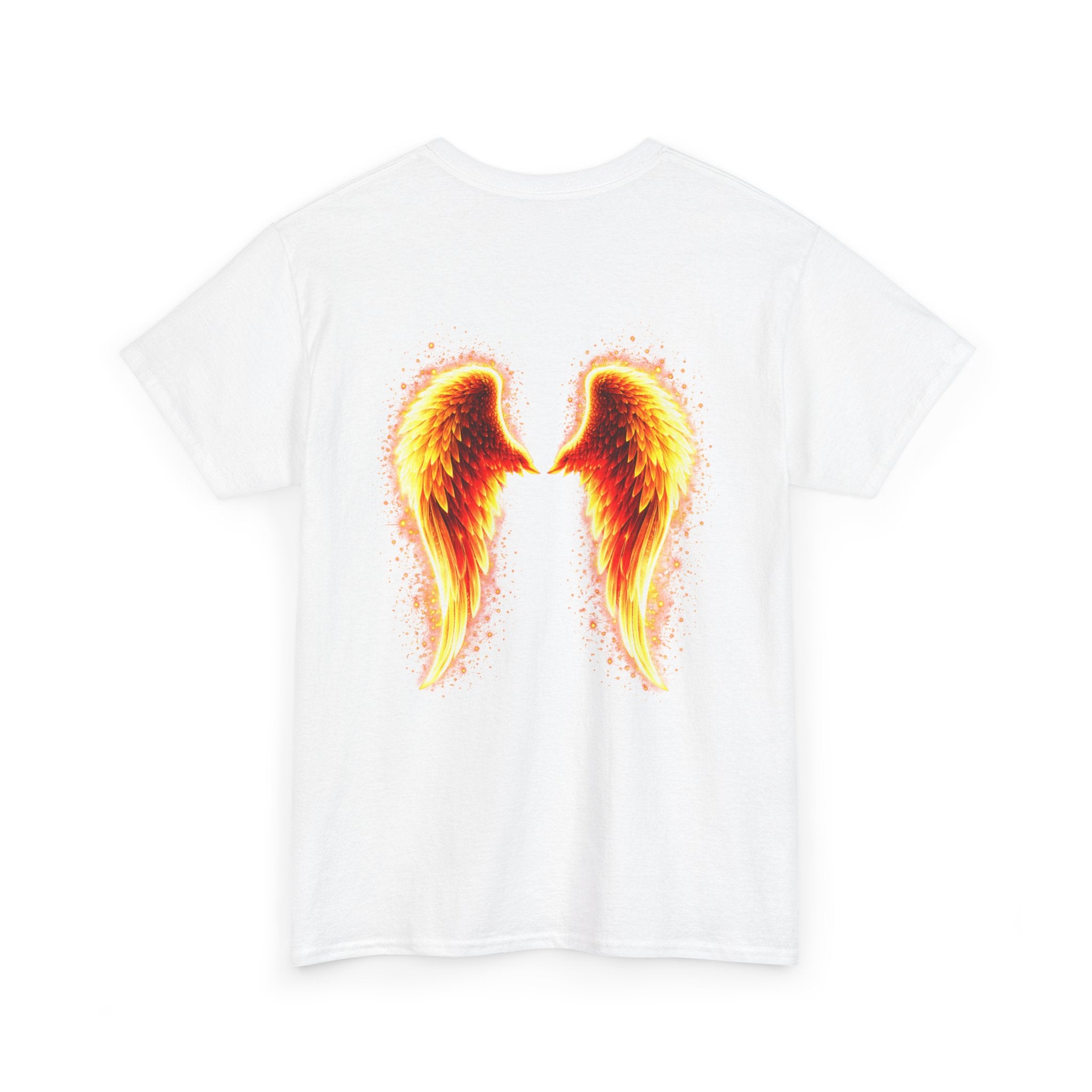 ADHD Awareness Fiery Aura Angel Wings T-Shirt — "Strength You Can't See" Inspirational Tee