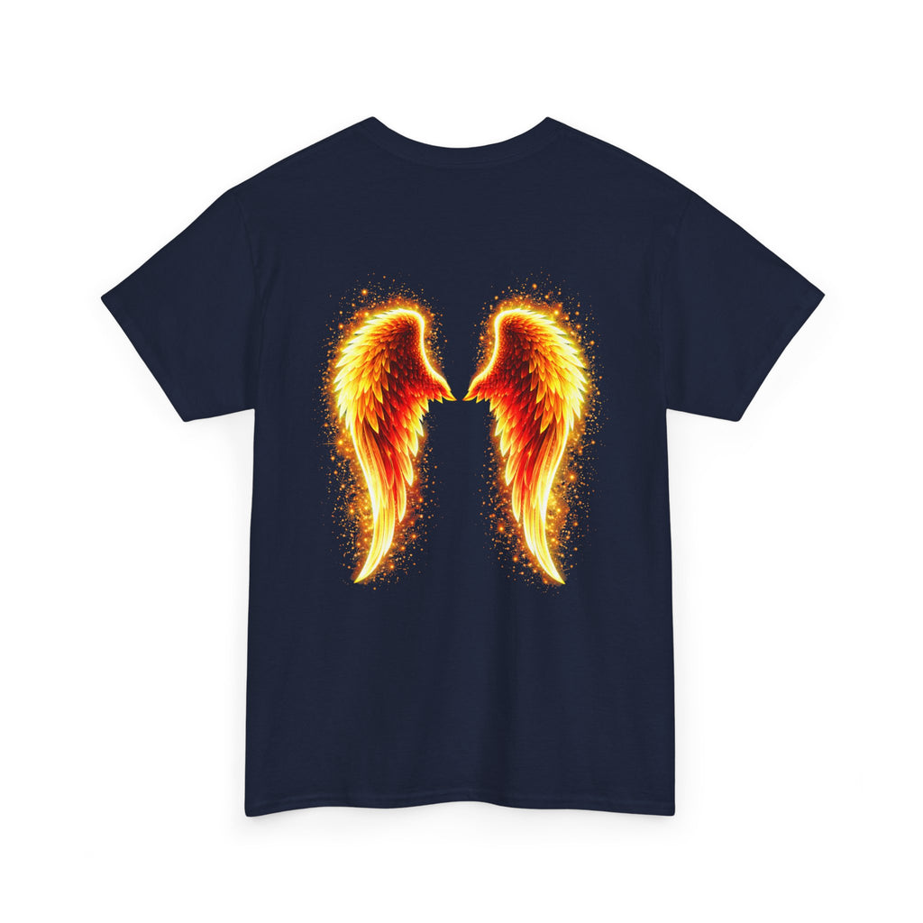 ADHD Awareness Fiery Aura Angel Wings T-Shirt — "Strength You Can't See" Inspirational Tee