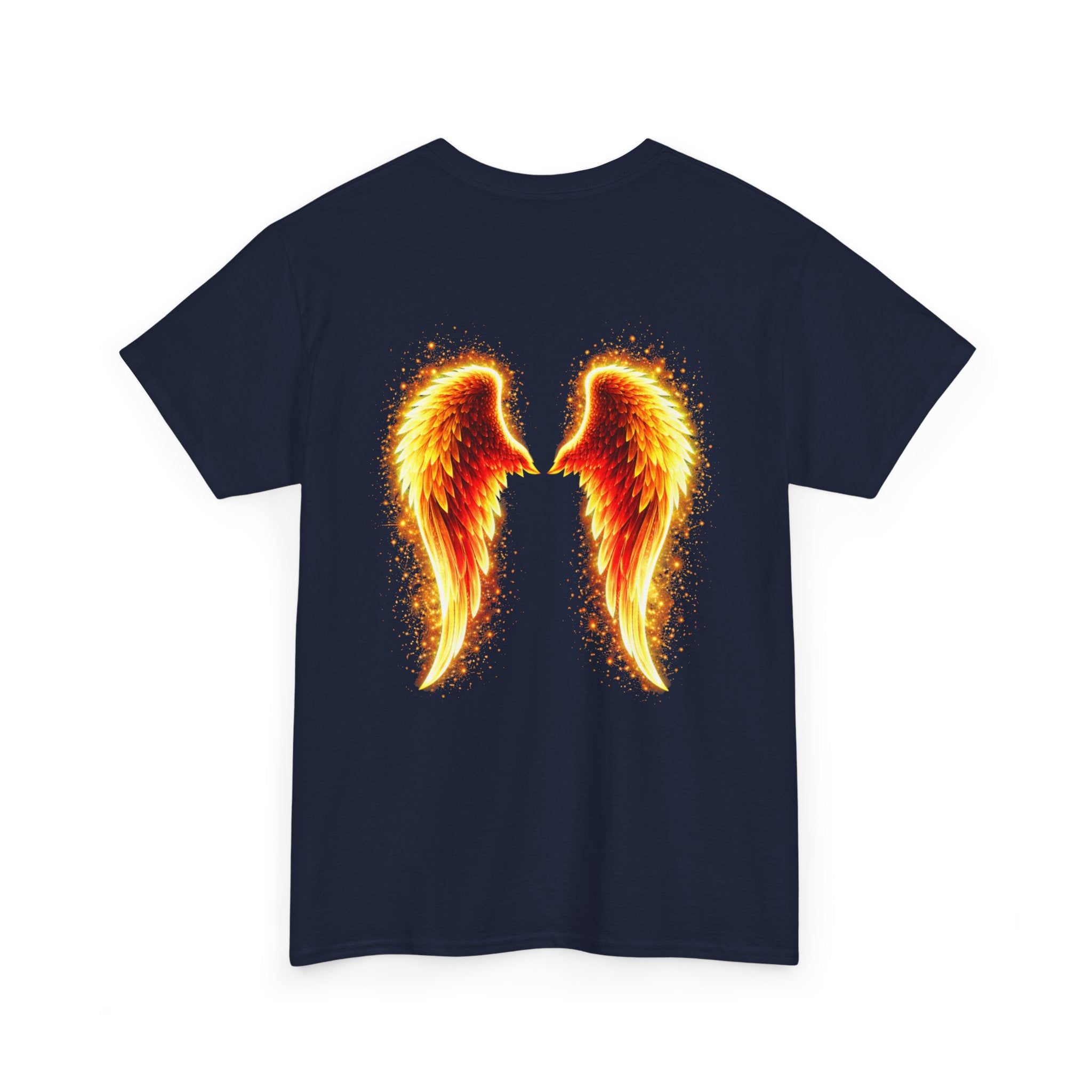 ADHD Awareness Fiery Aura Angel Wings T-Shirt — "Strength You Can't See" Inspirational Tee
