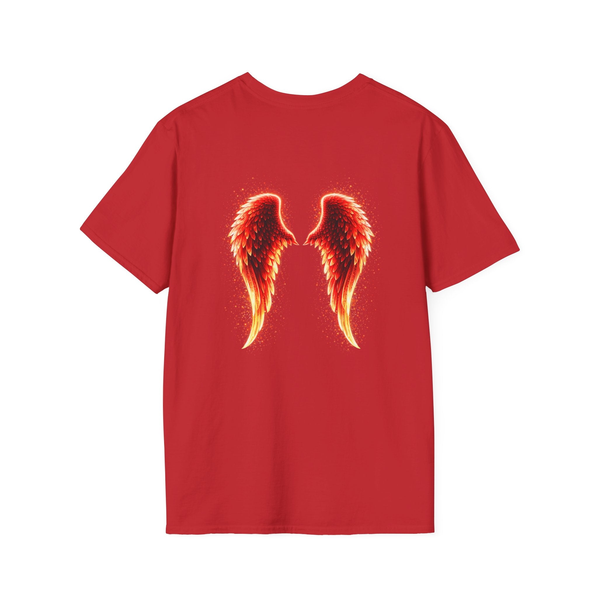 OCD awareness Invisible Illness auras Awareness T-Shirt — Strength You Can't See (Red Aura Angel Wings)