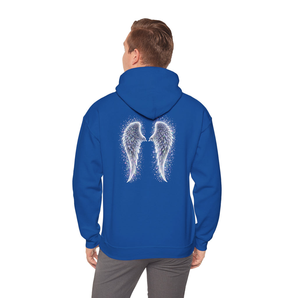 Mental illness Aura awareness silver angel wings Design hoodie -Strength you cant see Sweatshirt
