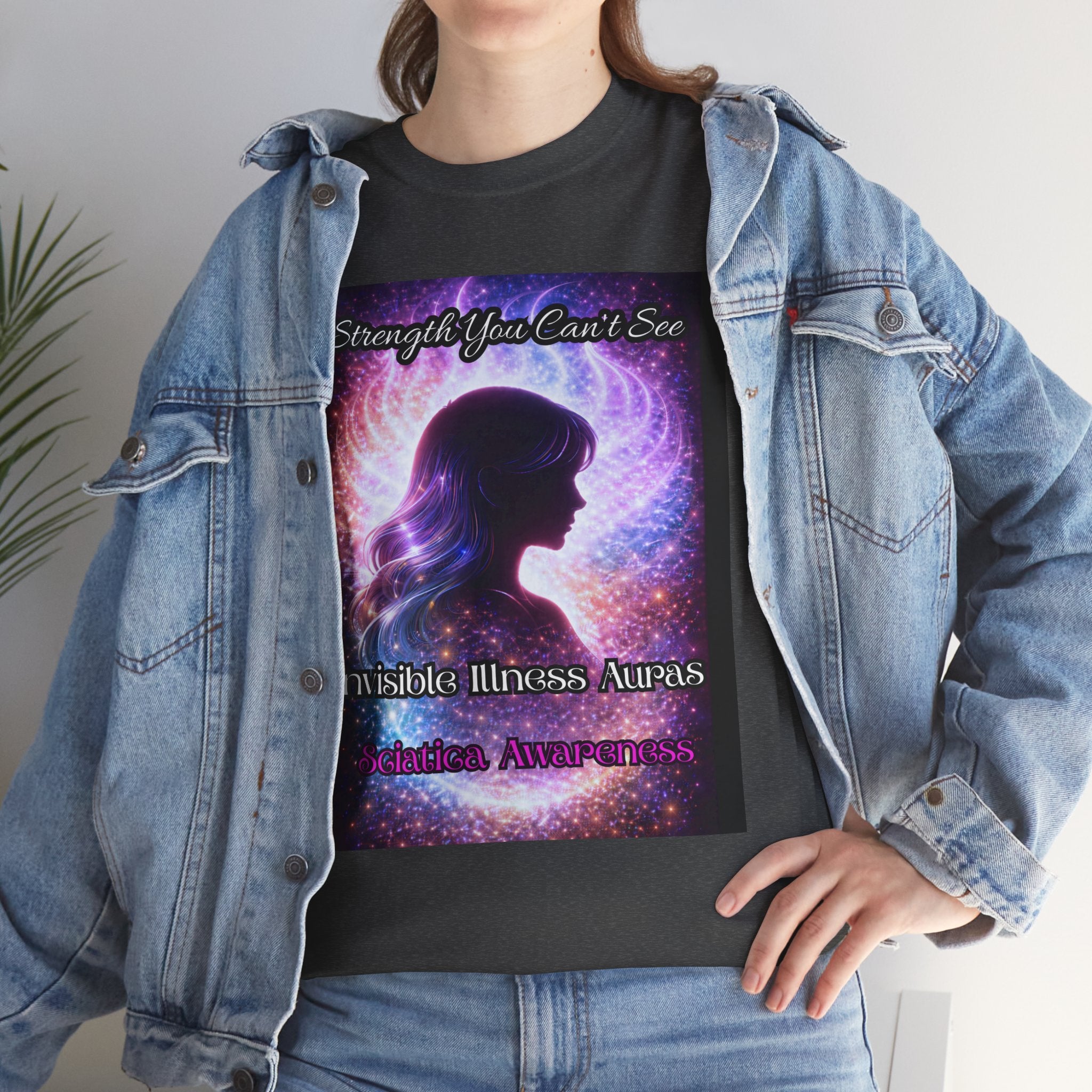 Sciatica Pain auras awareness Angel Wings Awareness Tee — Invisible Illness & Invisible Illness Awareness Shirt
