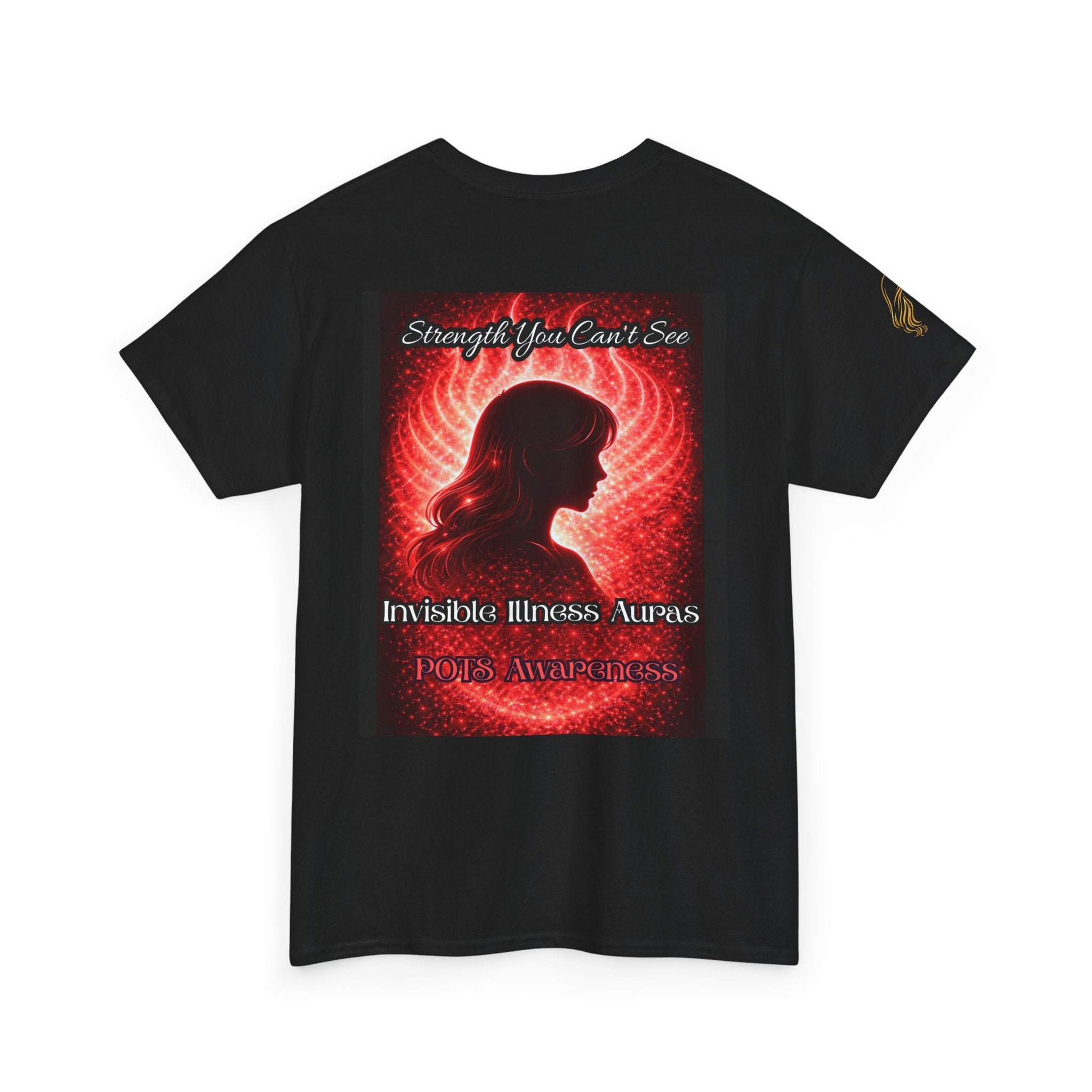 POTS AURA AWARENESS TShirt — Invisible Illness Awareness Tee ("Strength You Can’t See" Red Aura Design)