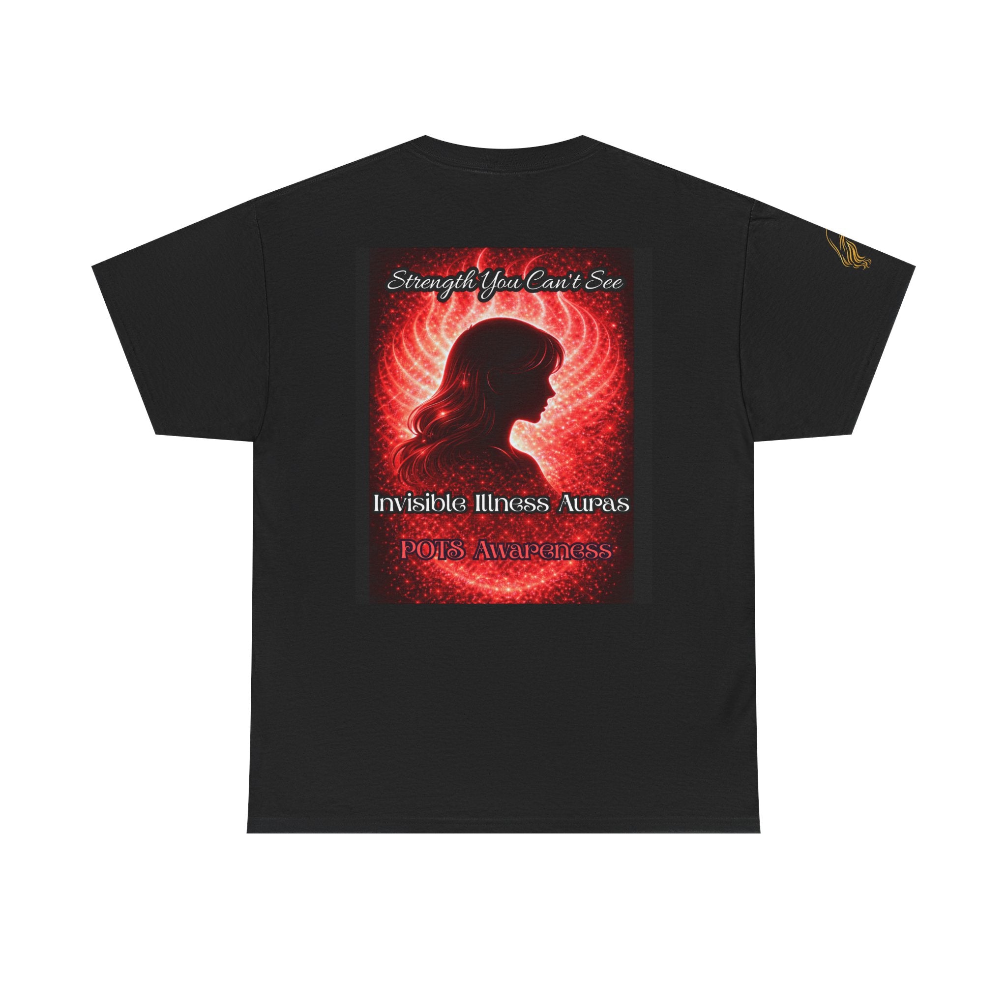 POTS AURA AWARENESS TShirt — Invisible Illness Awareness Tee ("Strength You Can’t See" Red Aura Design)