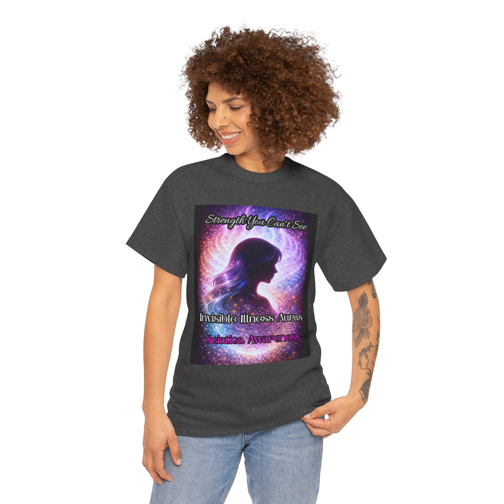 Sciatica Pain auras awareness Angel Wings Awareness Tee — Invisible Illness & Invisible Illness Awareness Shirt