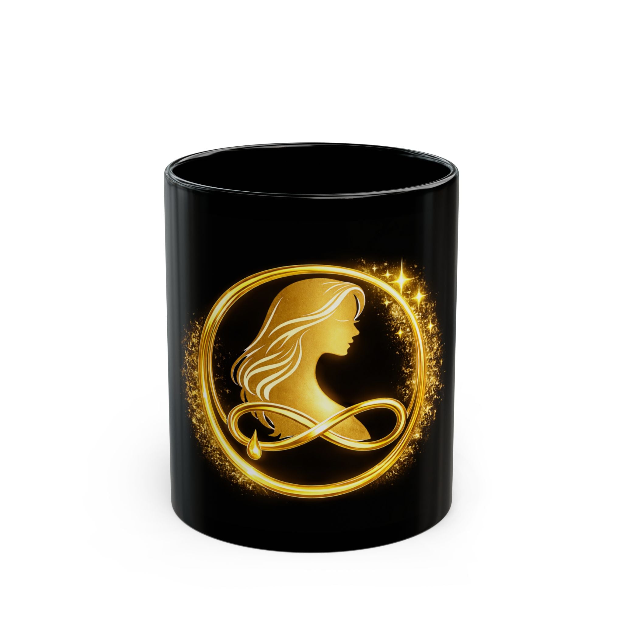 Invisible illness Aura logo Gold Silhouette Mug (Black)