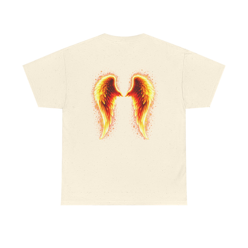 ADHD Awareness Fiery Aura Angel Wings T-Shirt — "Strength You Can't See" Inspirational Tee