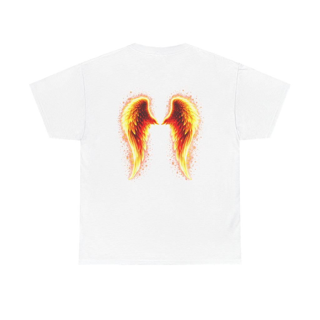 ADHD Awareness Fiery Aura Angel Wings T-Shirt — "Strength You Can't See" Inspirational Tee