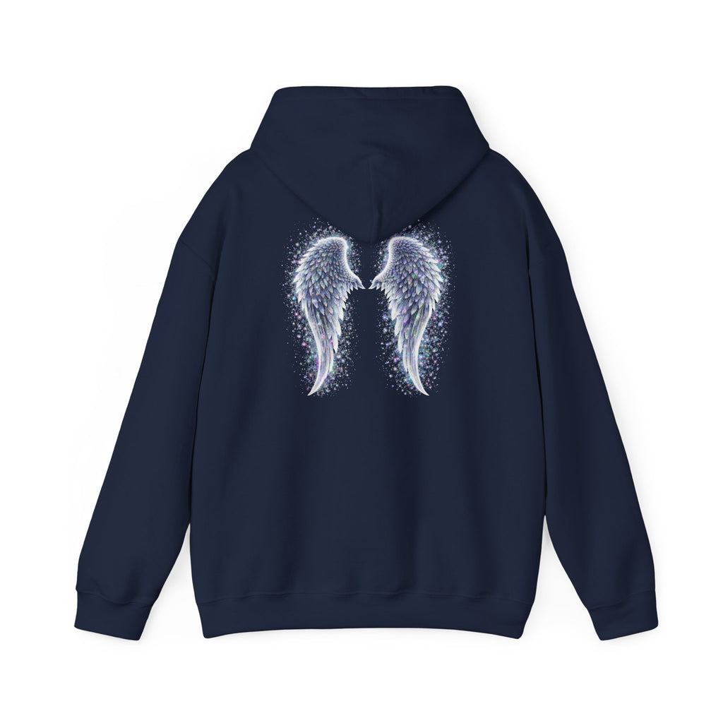 Mental illness Aura awareness silver angel wings Design hoodie -Strength you cant see Sweatshirt