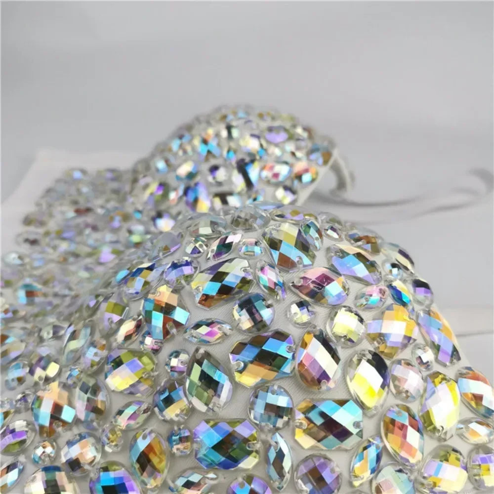 'Bling Cute Party Club Corset Tank Top Y2k Tops Corset Sexy Summer Rhinestone Diamond Sequin Glitter Iridescent for Nightclub parties