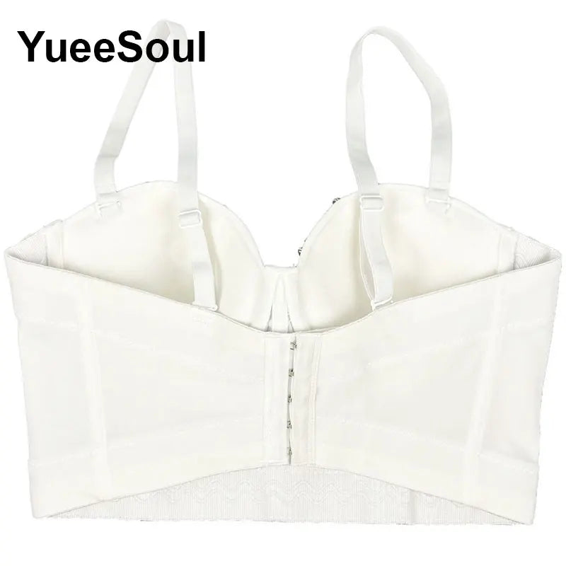 '2026 Bling Corset Crop Tops Summer Glitter Diamond Sequins Blousa Cute Lolita Nightclub Party Club Sexy Y2K Corset Top Sleeveless Women Camis Tank Tops